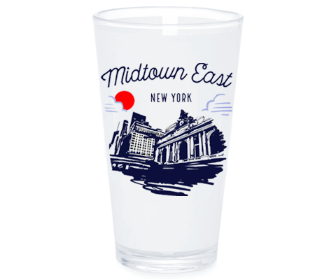 Midtown East Manhattan Sketch Pint Glass