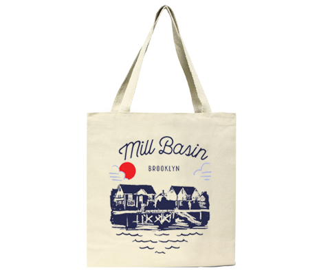 Mill Basin Brooklyn Sketch Tote Bag