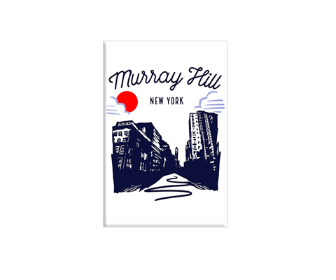 Murray Hill New York City Sketch Magnet