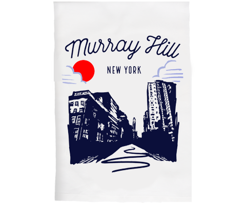Murray Hill Manhattan Sketch Kitchen Tea Towel