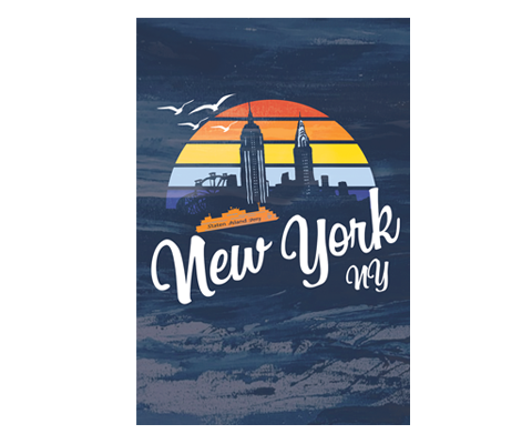 New York Rainbow Surfer Postcard