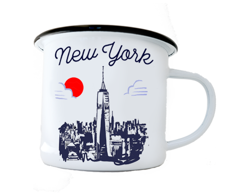 One World Trade Center Manhattan Sketch Camp Mug
