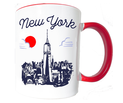 One World Trade Center Manhattan Sketch Mug