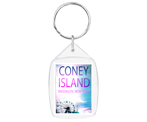 Coney Island Cotton Candy Skyline Keychain