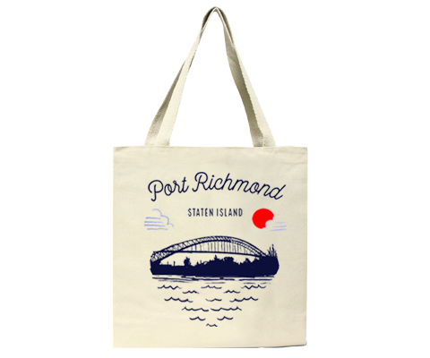 Port Richmond Staten Island Sketch Tote Bag