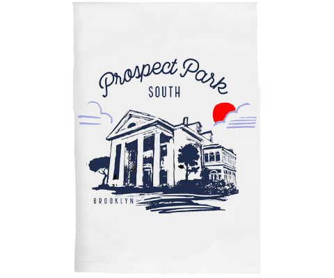 Prospect Park South Brooklyn Sketch Kitchen Tea Towel