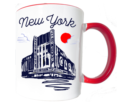 Radio City Music Hall Manhattan Sketch Mug