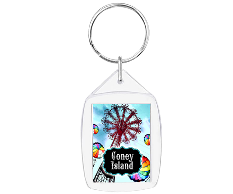 Coney Island Rainbow Parachute Drop Keychain