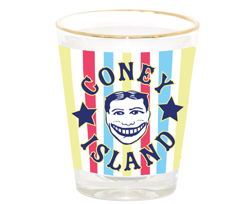 Striped Tillie Coney Island Shot Glass