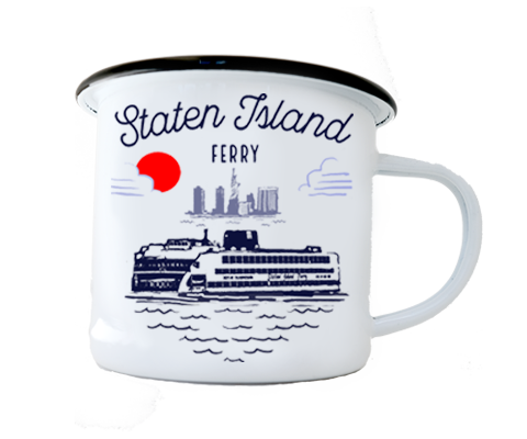 Staten Island Ferry Sketch Camp Mug