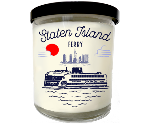 Staten Island Ferry Sketch Scented Candle