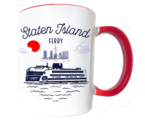 Staten Island Ferry Sketch Mug