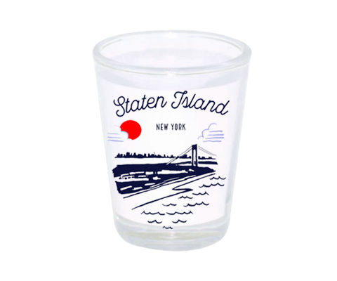 Staten Island Sketch Shot Glass