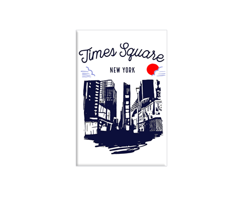 Times Square New York City Sketch Magnet