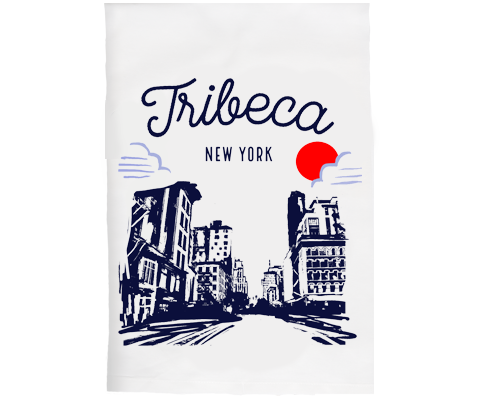 Load image into Gallery viewer, Tribeca Manhattan Sketch Kitchen Tea Towel
