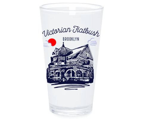 Victorian Flatbush Brooklyn Sketch Pint Glass