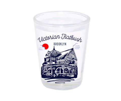 Victorian Flatbush Brooklyn Sketch Shot Glass