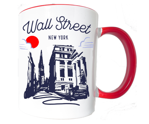 Wall Street Manhattan Sketch Mug – New York is My Happy Place
