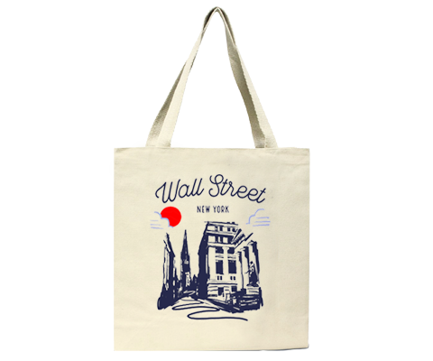 Wall Street Manhattan Sketch Tote Bag