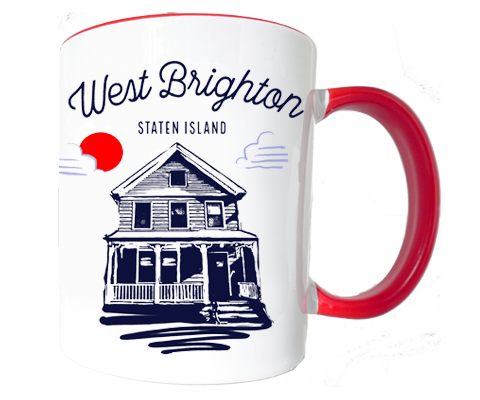 West Brighton Staten Island Sketch Mug