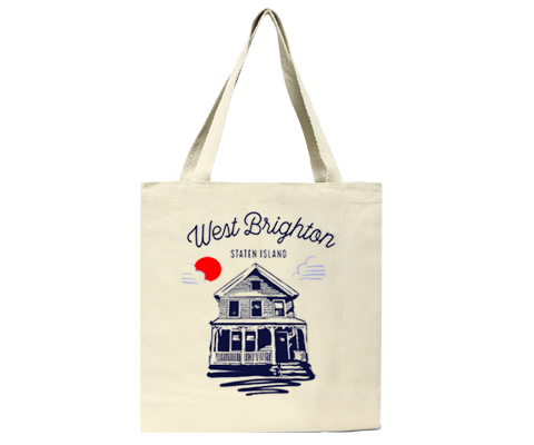 West Brighton Staten Island Sketch Tote Bag