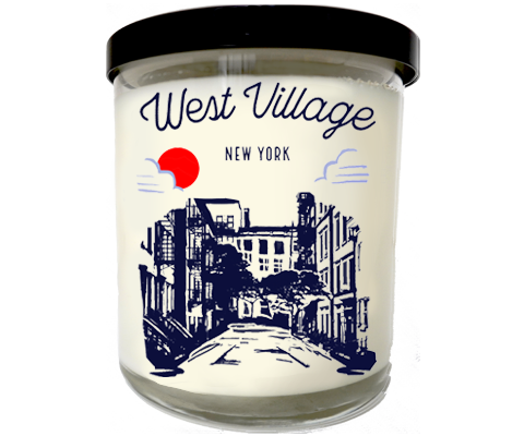 Load image into Gallery viewer, West Village Manhattan Sketch Scented Candle
