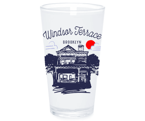 Load image into Gallery viewer, Windsor Terrace Brooklyn Sketch Pint Glass
