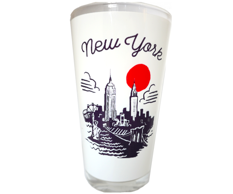 New York Sketch Pint Glass