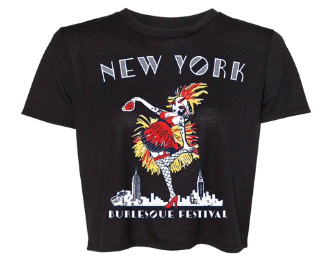 New York Burlesque Festival 2021 Black Crop Top