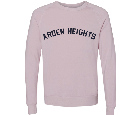 Arden Heights Staten Island Crew Neck Pullover Sweatshirt in Dusty Rose