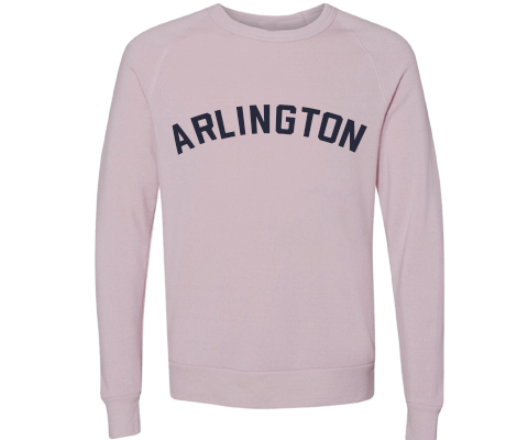Arlington Staten Island Crew Neck Pullover Sweatshirt in Dusty Rose