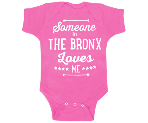 Load image into Gallery viewer, Someone in The Bronx Loves Me Onesie in Hot Pink
