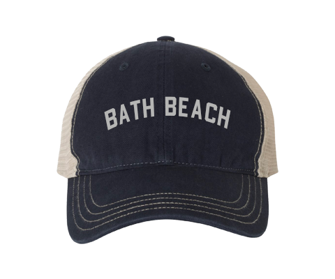 Load image into Gallery viewer, Bath Beach Brooklyn Classic Sport Vintage Hat in Navy/Vanilla
