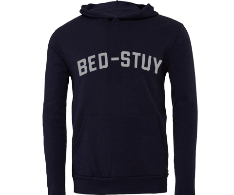 Bed-Stuy Brooklyn Sport Hoodie with Pocket in Navy