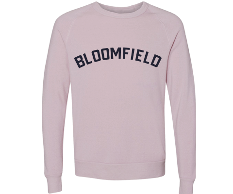 Bloomfield Staten Island Crew Neck Pullover Sweatshirt in Dusty Rose