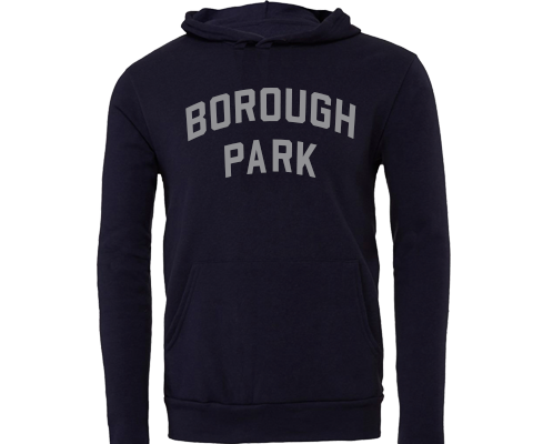 Borough Park Brooklyn Sport Hoodie with Pocket in Navy