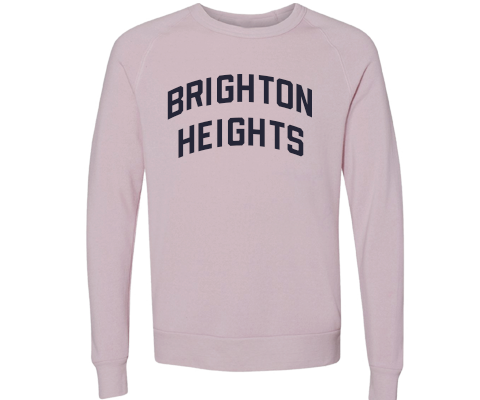 Brighton Heights Staten Island Crew Neck Pullover Sweatshirt in Dusty Rose