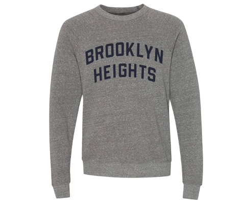 Brooklyn Heights Brooklyn Crew Neck Pullover Sweatshirt in Heather Gray