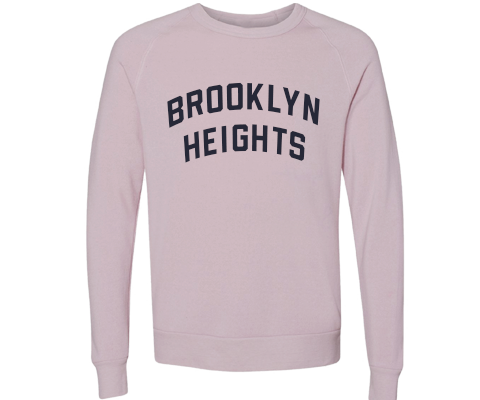 Brooklyn Heights Brooklyn Crew Neck Pullover Sweatshirt in Dusty Rose