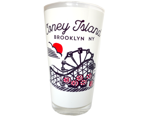 Coney Island Brooklyn Sketch Pint Glass