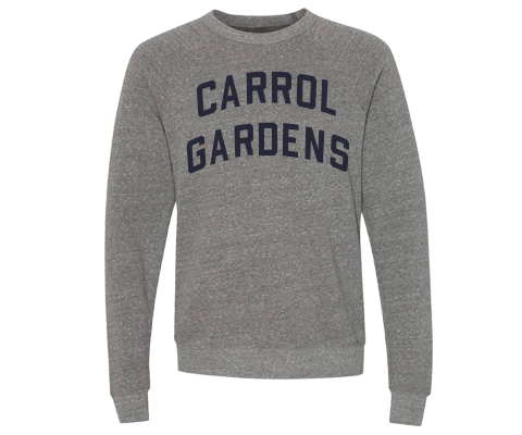 Carrol Gardens Brooklyn Crew Neck Pullover Sweatshirt in Heather Gray
