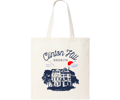 Clinton Hill Brooklyn Sketch Tote Bag