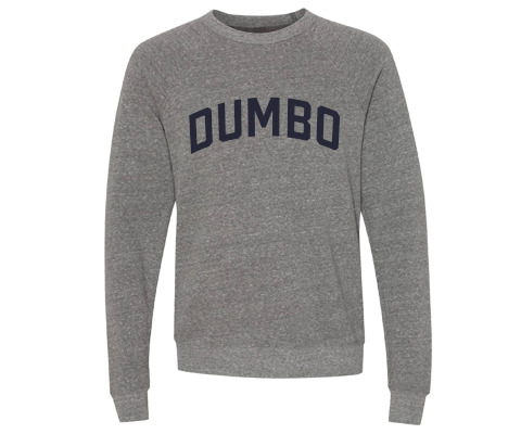 Dumbo Brooklyn Crew Neck Pullover Sweatshirt in Heather Gray