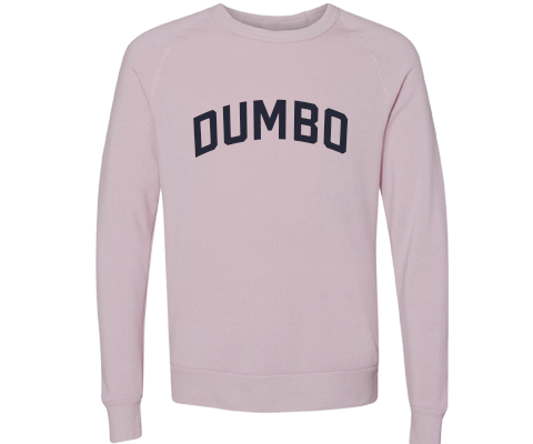Dumbo Brooklyn Crew Neck Pullover Sweatshirt in Dusty Rose