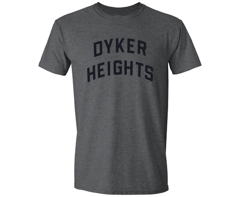 Dyker Heights Brooklyn Classic Sport Adult Tee Shirt in Deep Heather Gray