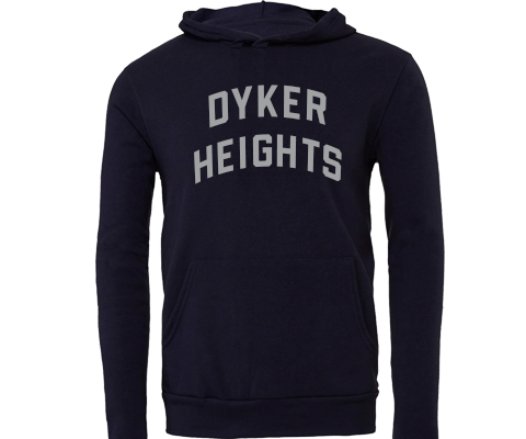 Dyker Heights Brooklyn Sport Hoodie with Pocket in Navy