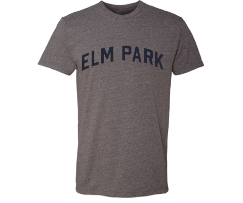 Elm Park Staten Island Classic Sport Adult Tee Shirt in Deep Heather Gray