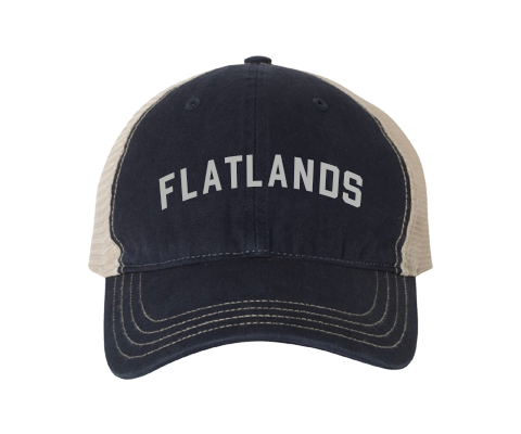 Flatlands Brooklyn Classic Sport Vintage Hat in Navy/Vanilla