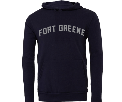 Fort Greene Brooklyn Sport Hoodie with Pocket in Navy