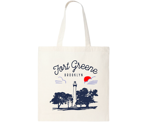 Fort Greene Brooklyn Sketch Tote Bag